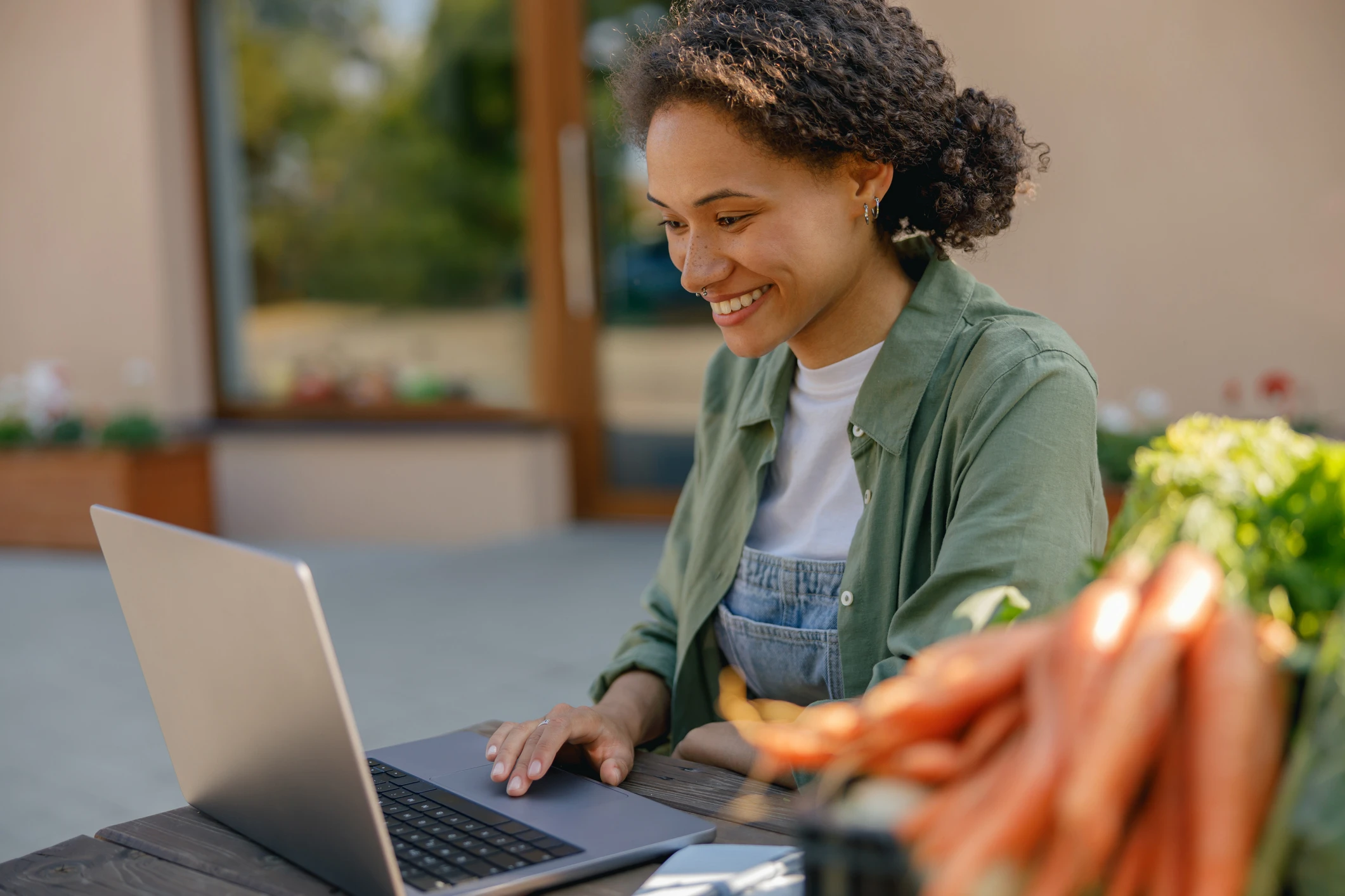 farmer selling produce online