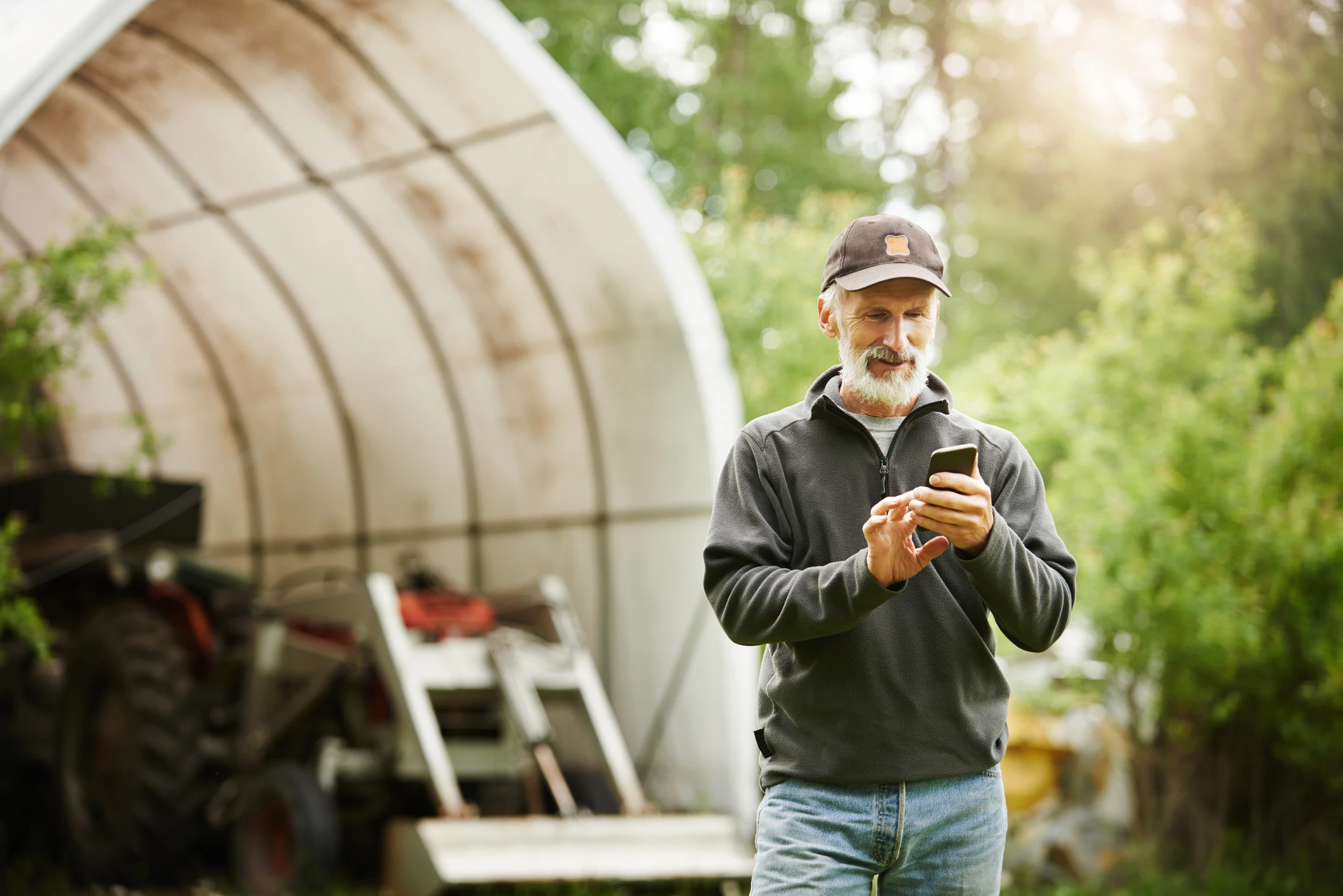 farmer using social media